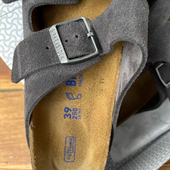 Birkenstock Arizona soft footbed grey suede size 39, 8-8.5 perfect condition - Picture 3 of 4